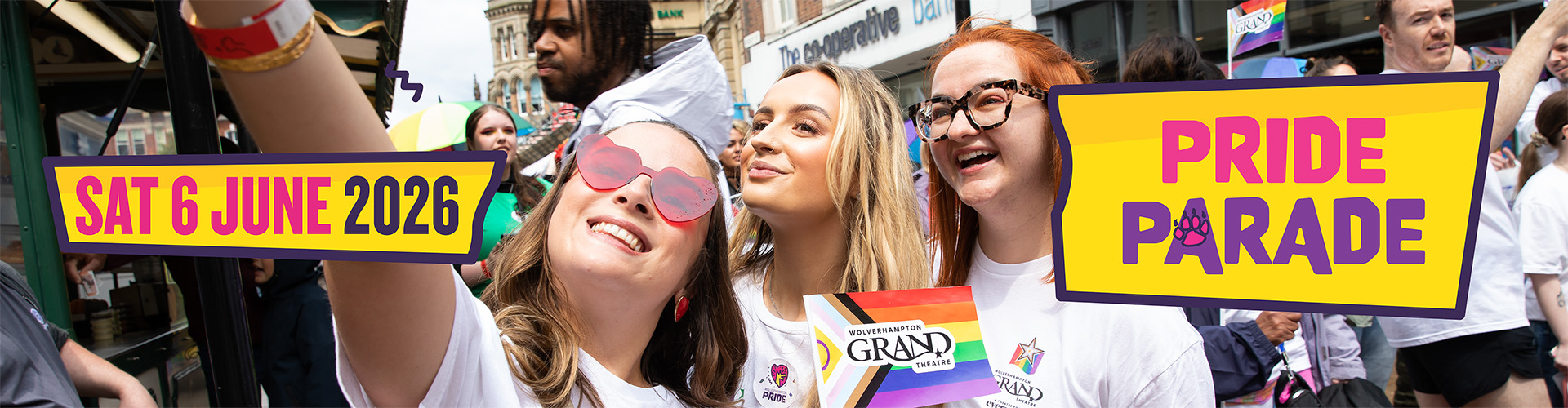 An image of the Pride parade.