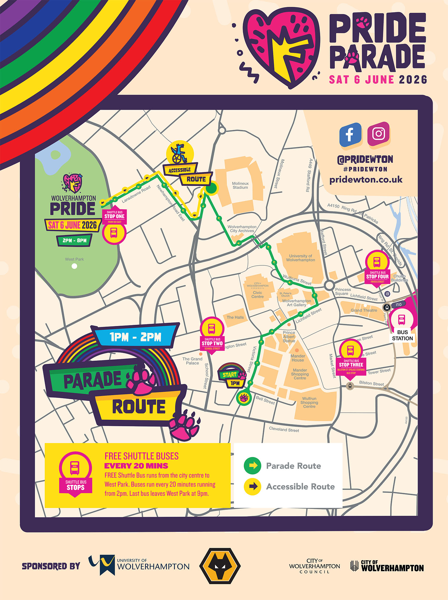 Pride Parade Route 2026.